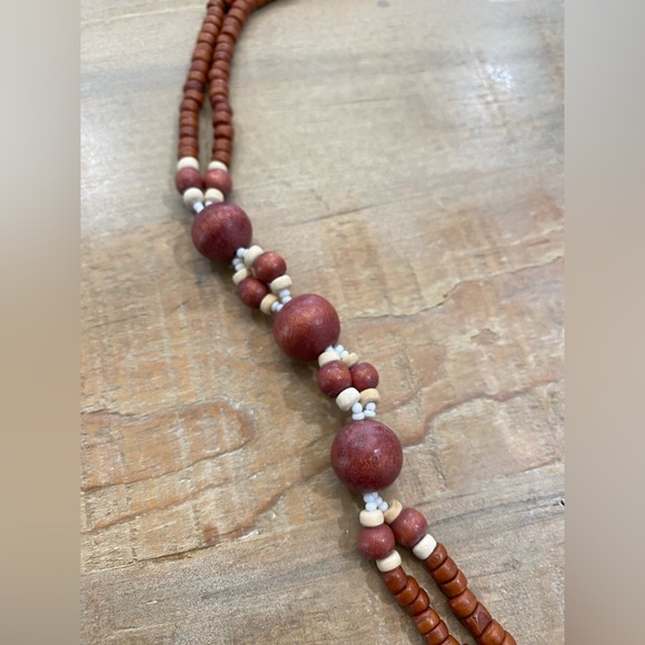 Wood carved layered animal necklace vintage antique - Picture 10 of 12